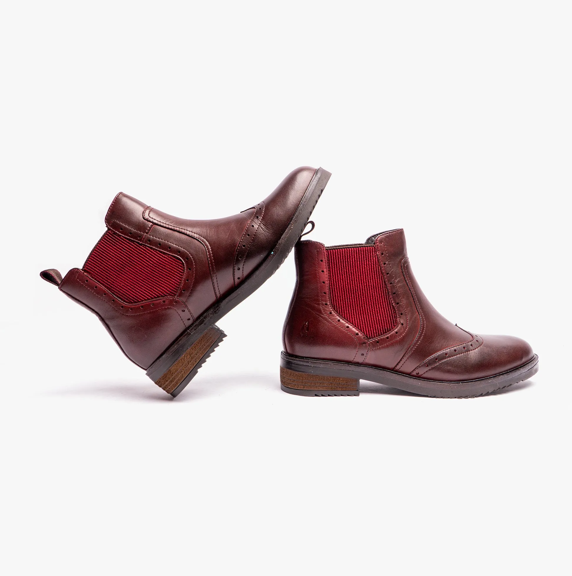 BRANDY Ladies Leather Chelsea Boots Red sold by Shuperb product image thumbnail 3