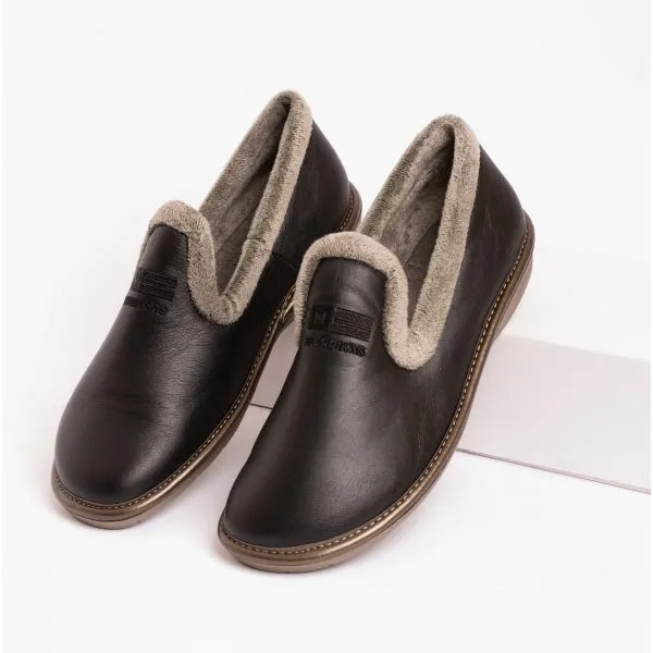 305 (DUBLIN) Ladies Leather Full Slippers Black sold by Shuperb product image thumbnail 2
