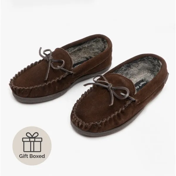 Hush Puppies ACE Mens Suede Moccasin Slippers Brown sold by Shuperb product image thumbnail 2