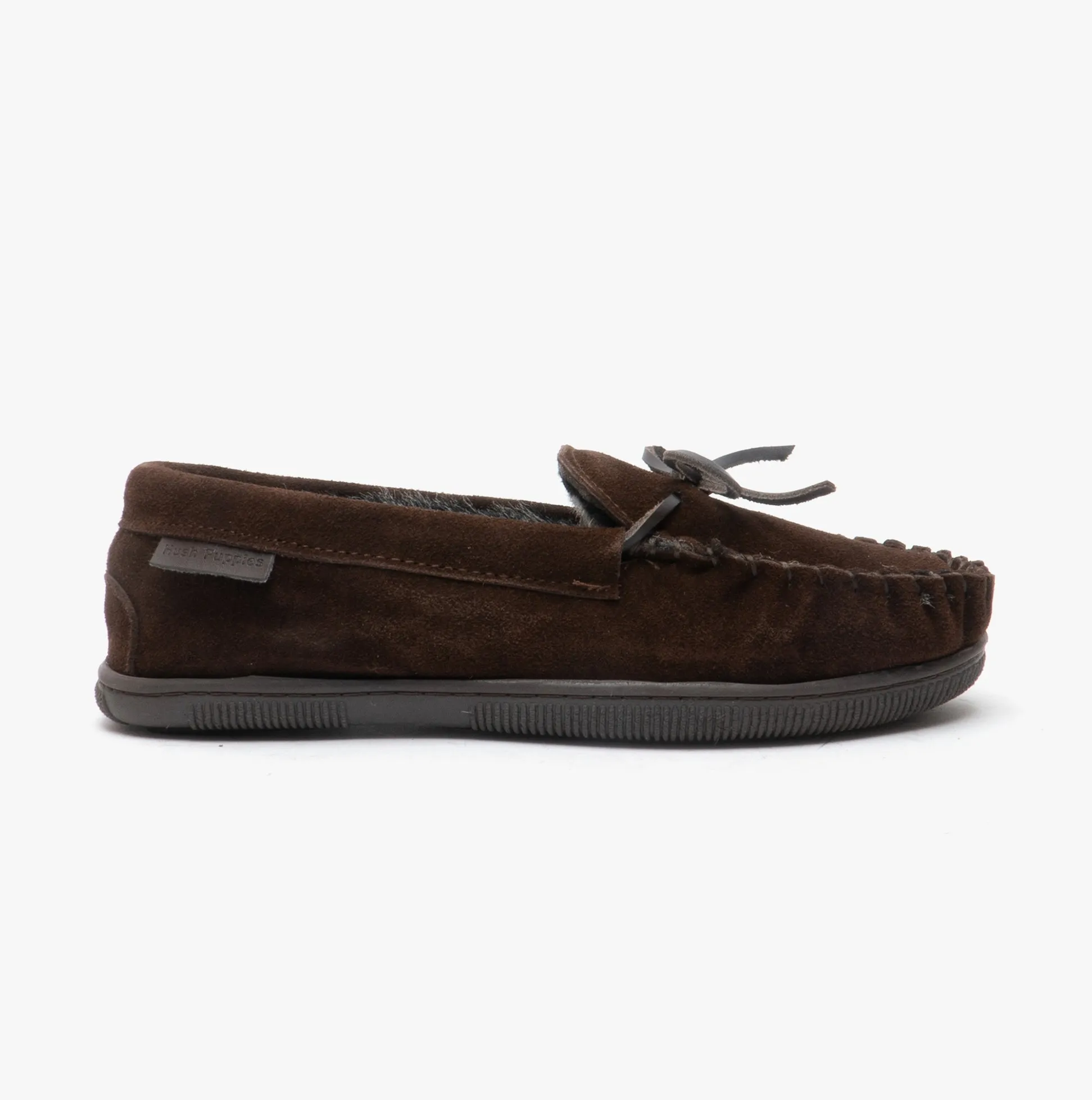 Hush Puppies ACE Mens Suede Moccasin Slippers Brown sold by Shuperb