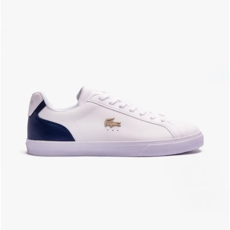 LEROND Mens Leather Trainers White/Navy sold by Shuperb