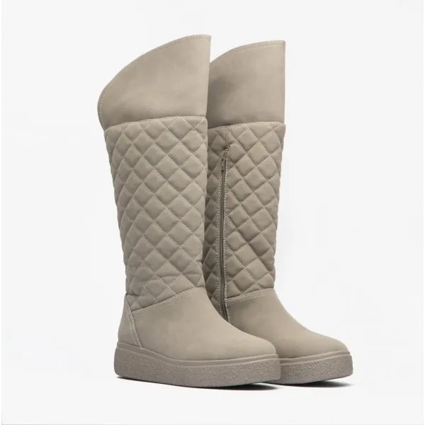 Rocket Dog ARCHIE Womens Quilted Roll-Down Boots Grey sold by Shuperb product image thumbnail 2