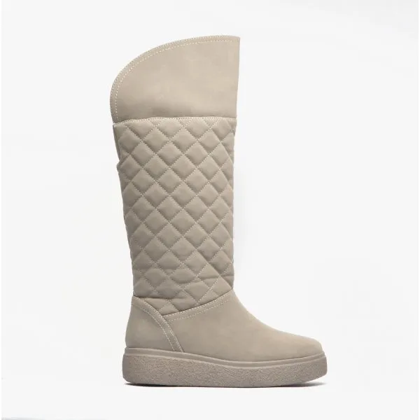 Rocket Dog ARCHIE Womens Quilted Roll-Down Boots Grey sold by Shuperb