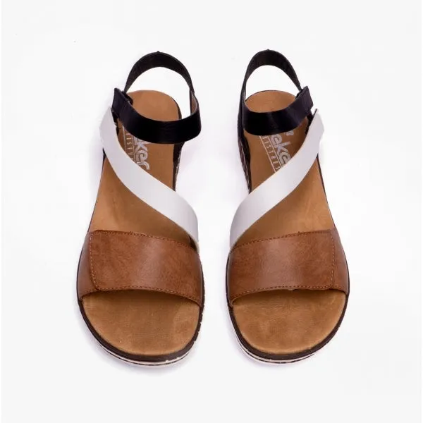 V3670-64 Ladies Strappy Sandals Beige Multi sold by Shuperb product image thumbnail 5