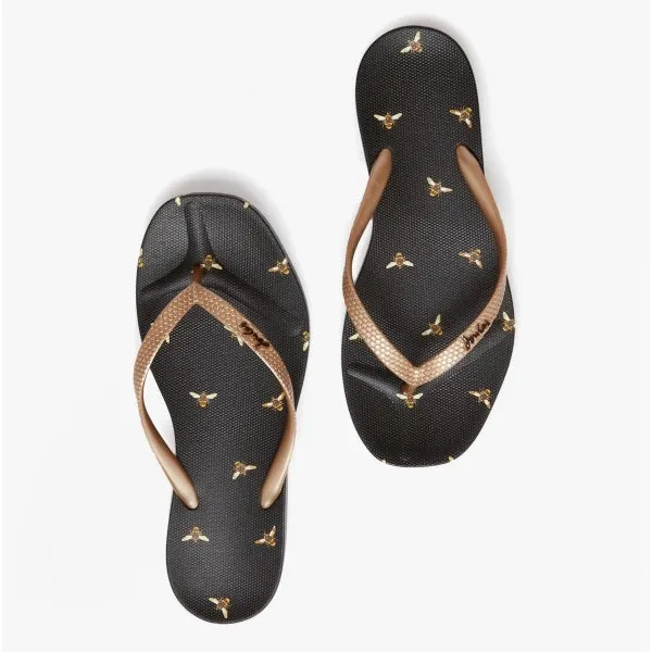 SUNVALE Ladies Flip-Flops Black Bee sold by Shuperb