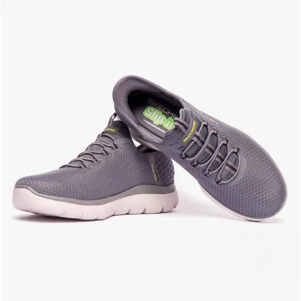 SUMMITS - HIGH RANGE Mens Bungee Lace Trainers Charcoal sold by Shuperb product image thumbnail 5