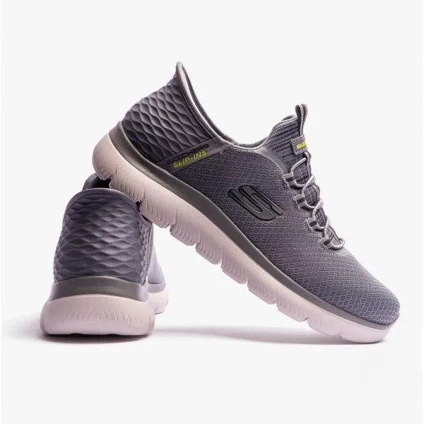 SUMMITS - HIGH RANGE Mens Bungee Lace Trainers Charcoal sold by Shuperb product image thumbnail 4