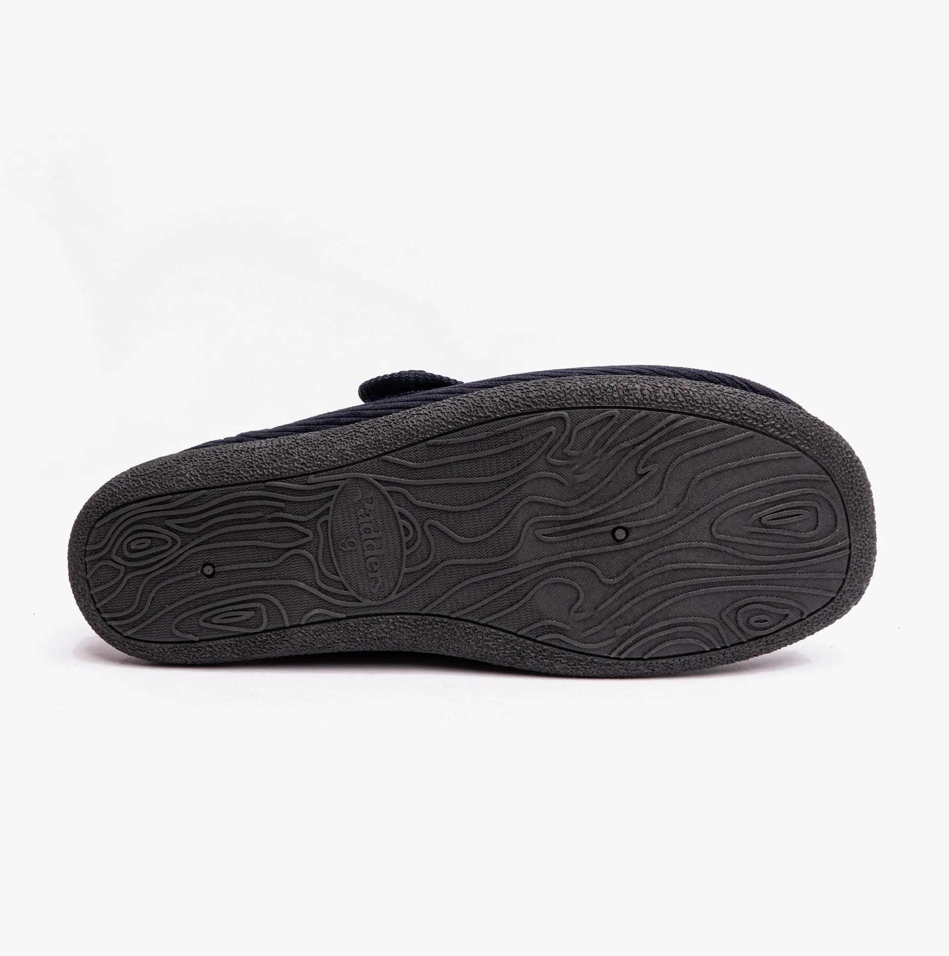 Padders OLIVER Mens Super Wide Touch Fasten Full Slippers Navy sold by Shuperb product image thumbnail 5