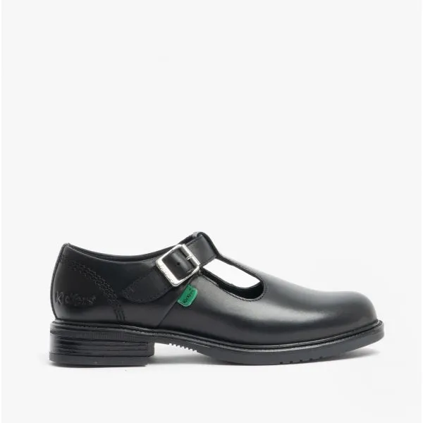 Kickers 114838 LACH Girls School Shoes Black sold by Shuperb