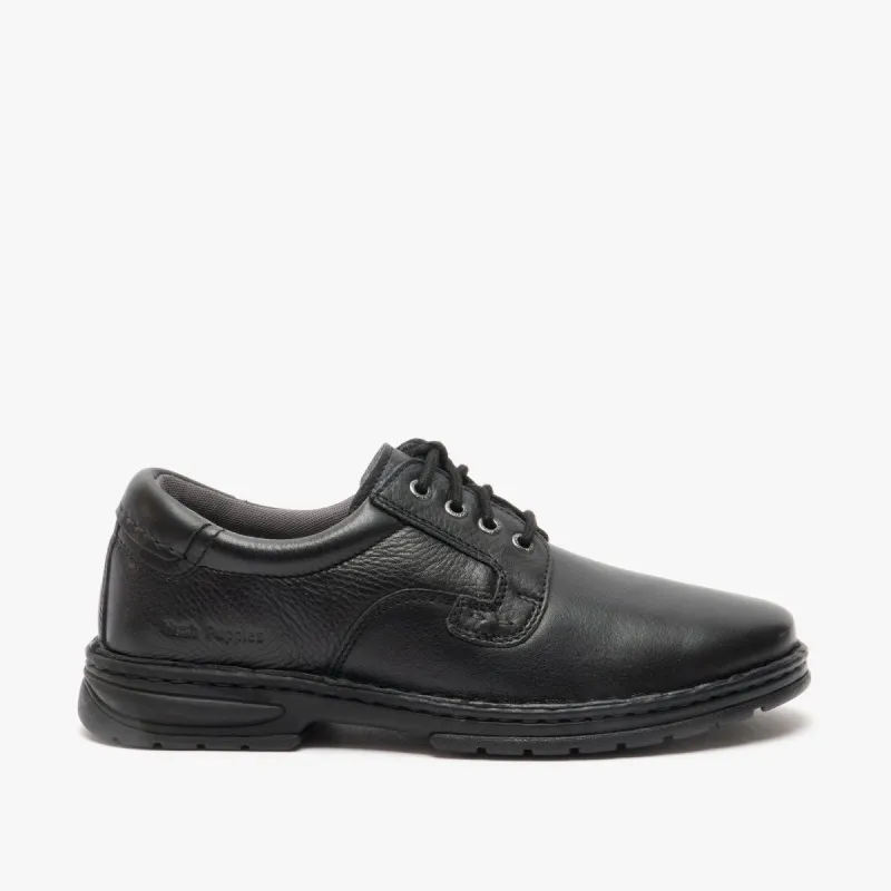 Hush Puppies OUTLAW II Mens Leather Shoes Black made by Hush Puppies