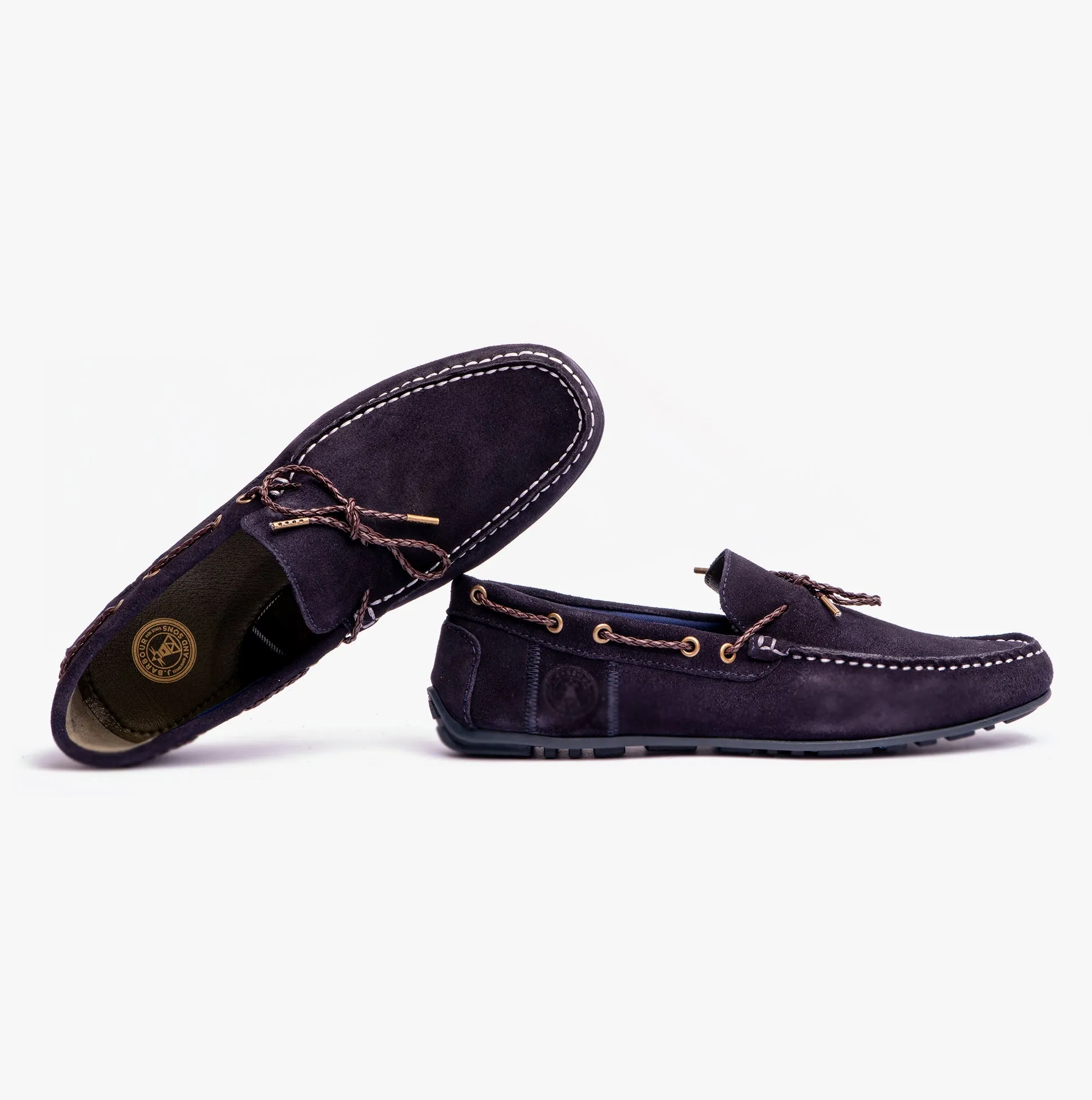 Barbour JENSON Mens Boat Shoes Navy Suede sold by Shuperb product image thumbnail 4