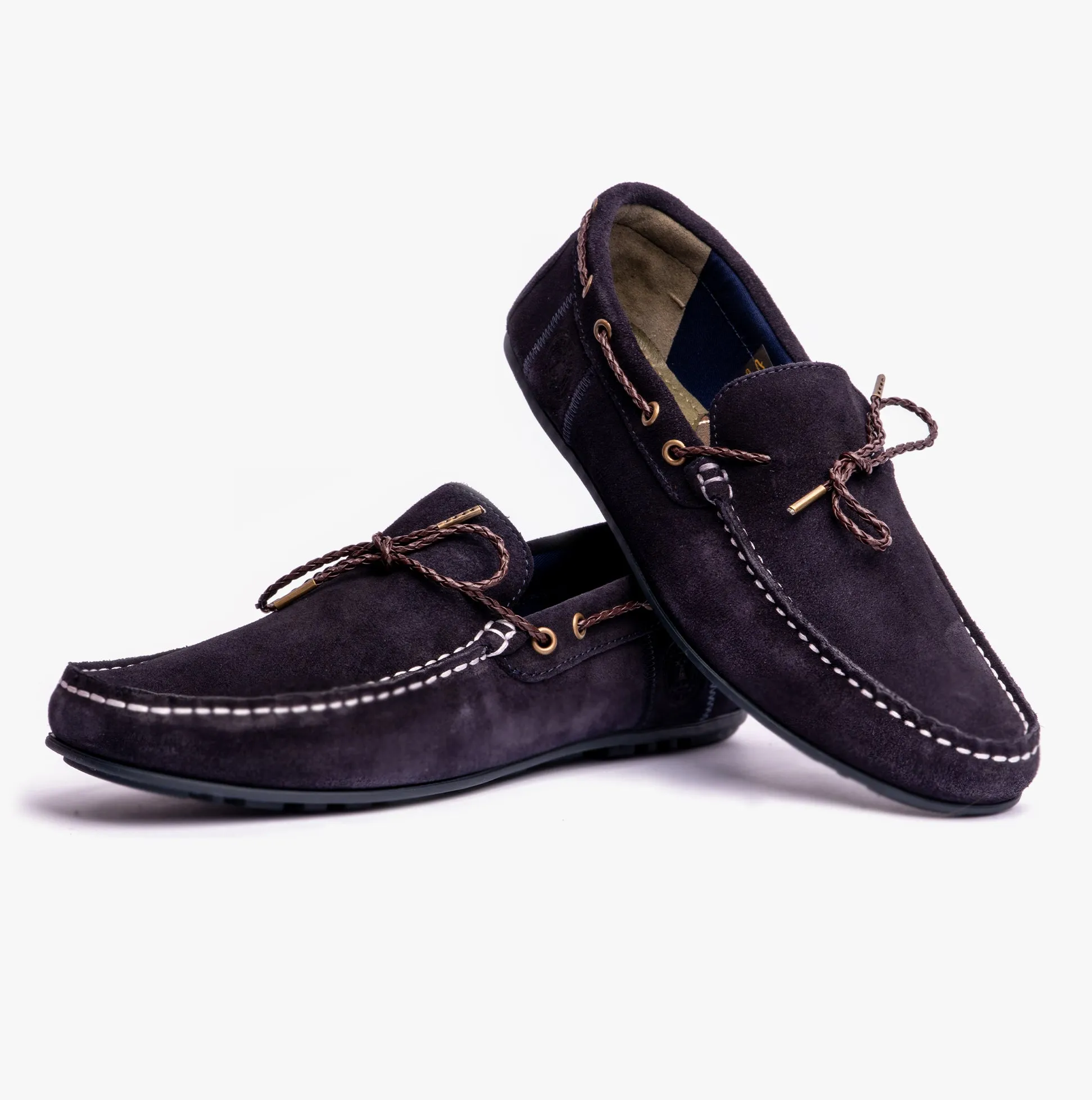 Barbour JENSON Mens Boat Shoes Navy Suede sold by Shuperb product image thumbnail 5