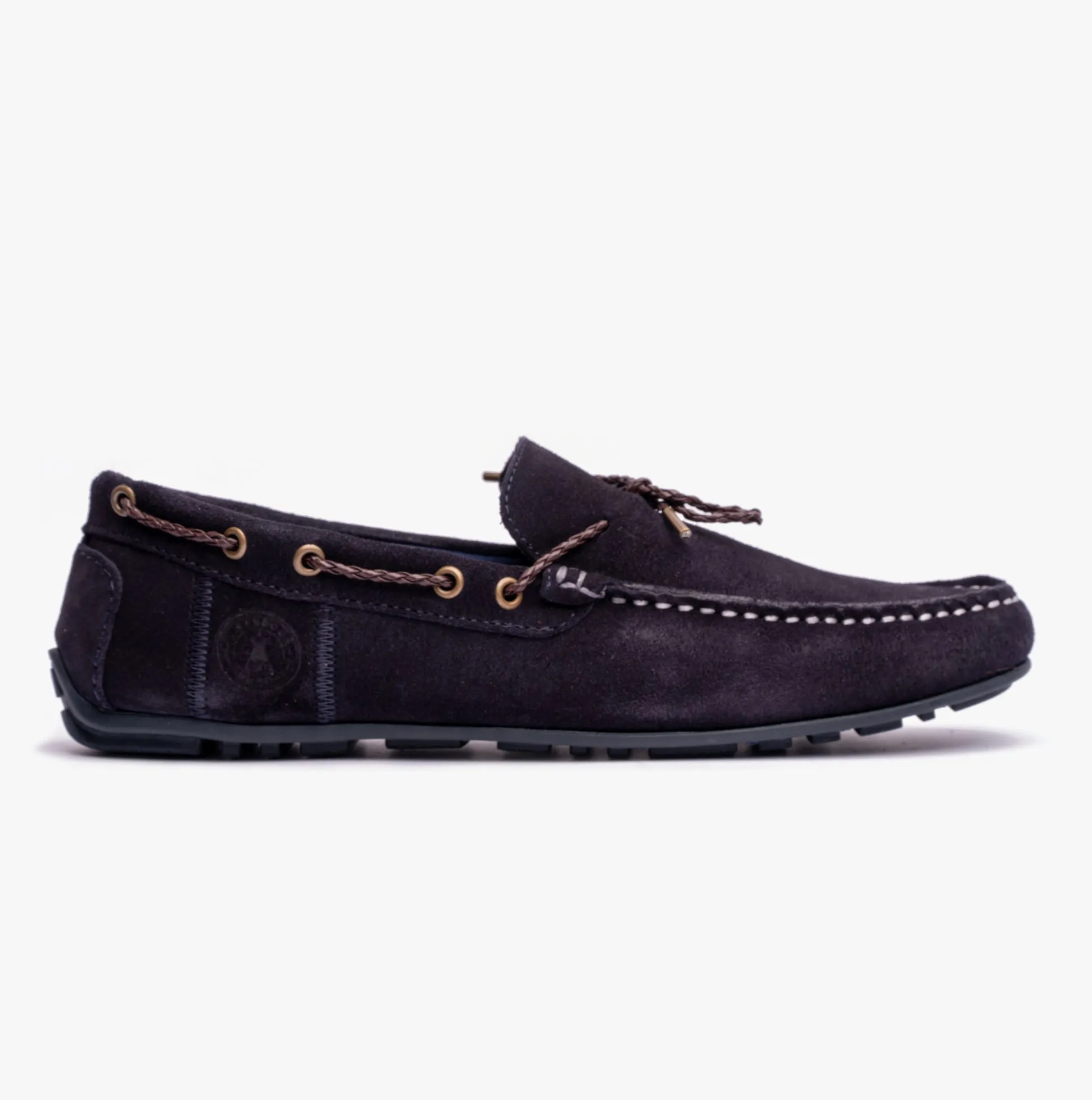 Barbour JENSON Mens Boat Shoes Navy Suede sold by Shuperb