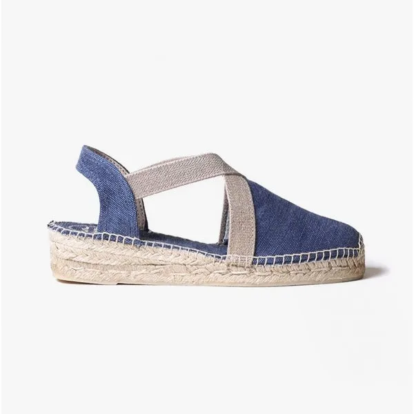 Toni Pons VERDI Womens Vegan Espadrilles Sandals Blue sold by Shuperb