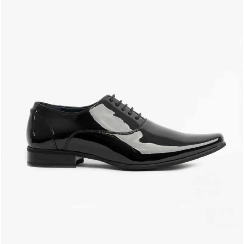 Goor GABRIEL Mens Oxford Dress Shoes Black Patent sold by Shuperb