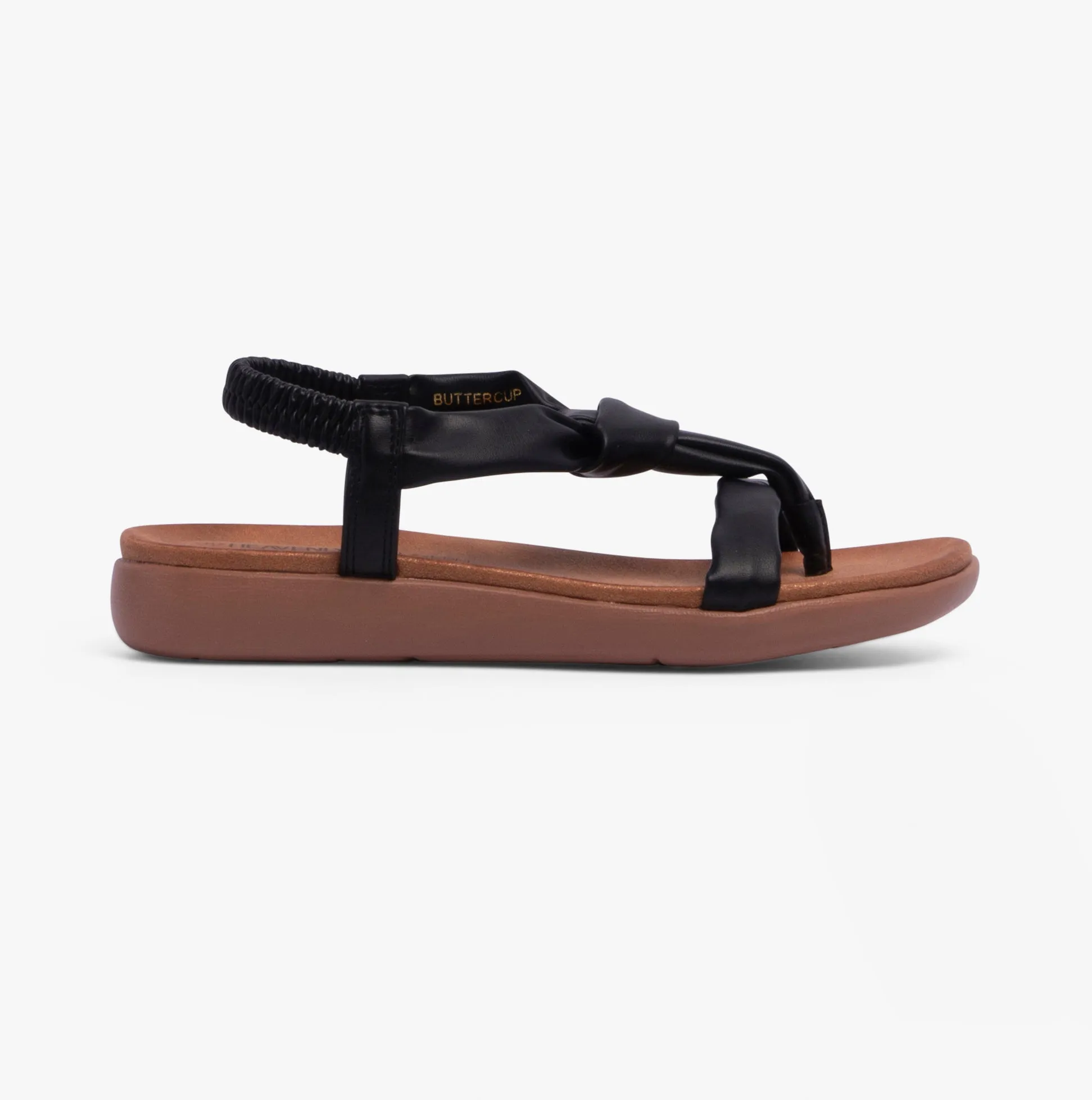 Heavenly Feet BUTTERCUP Womens Sandals Black sold by Shuperb