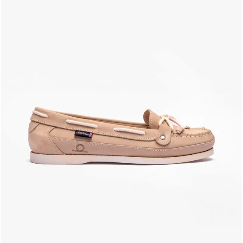 Chatham ALCYONE G2 Womens Nubuck Boat Shoes Stone sold by Shuperb