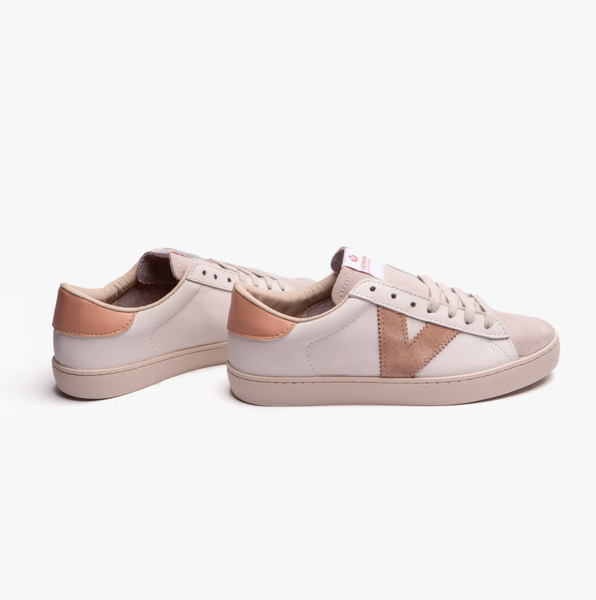 Victoria BERLIN LEATHER & SPLIT Womens Trainers White/Beige sold by Shuperb product image thumbnail 4