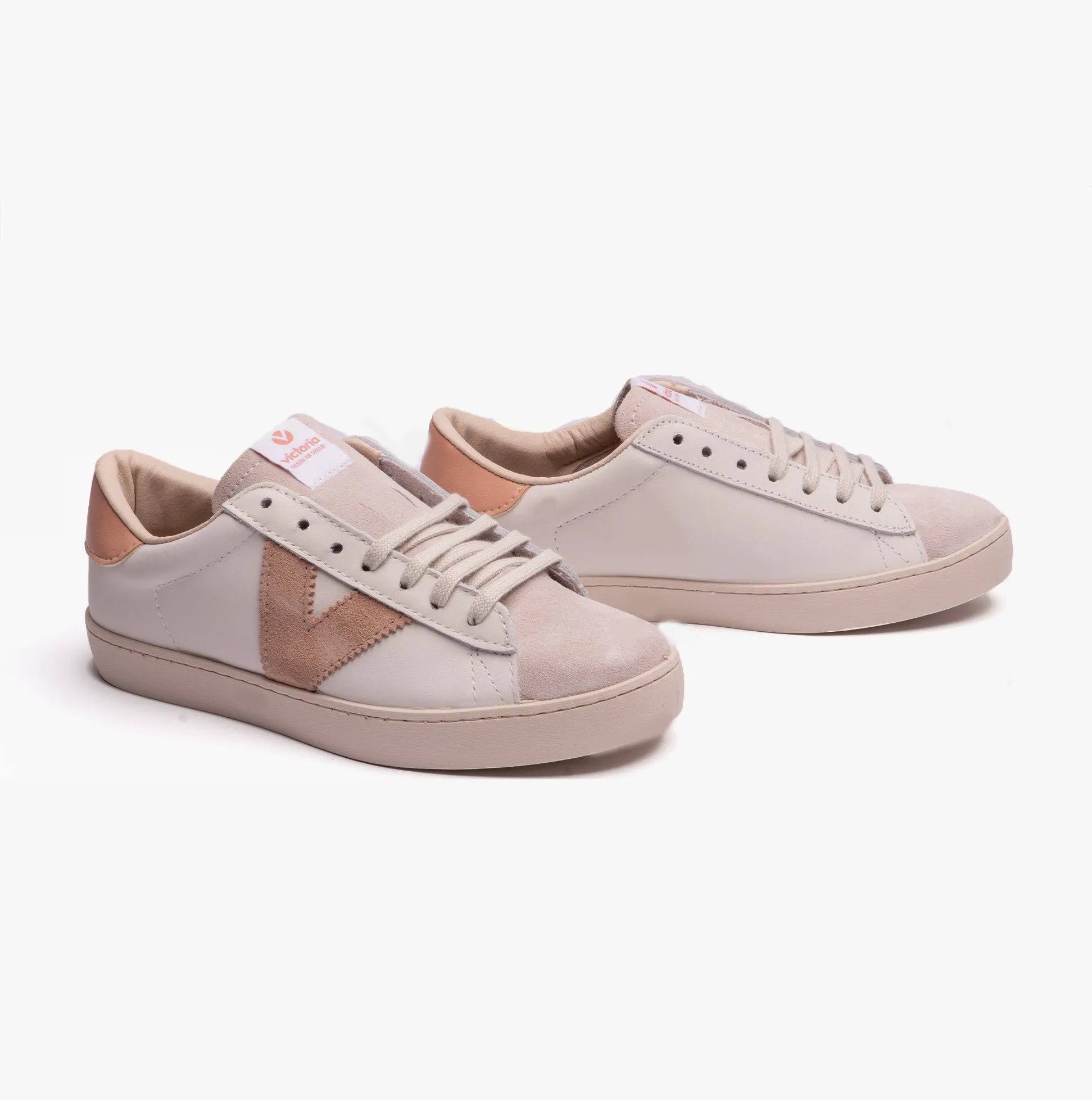 Victoria BERLIN LEATHER & SPLIT Womens Trainers White/Beige sold by Shuperb product image thumbnail 3