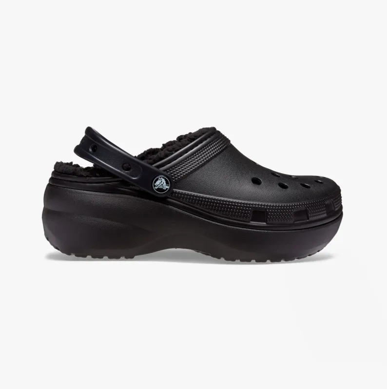 Crocs 207938-001 CLASSIC PLATFORM LINED Womens Clogs Black sold by Shuperb