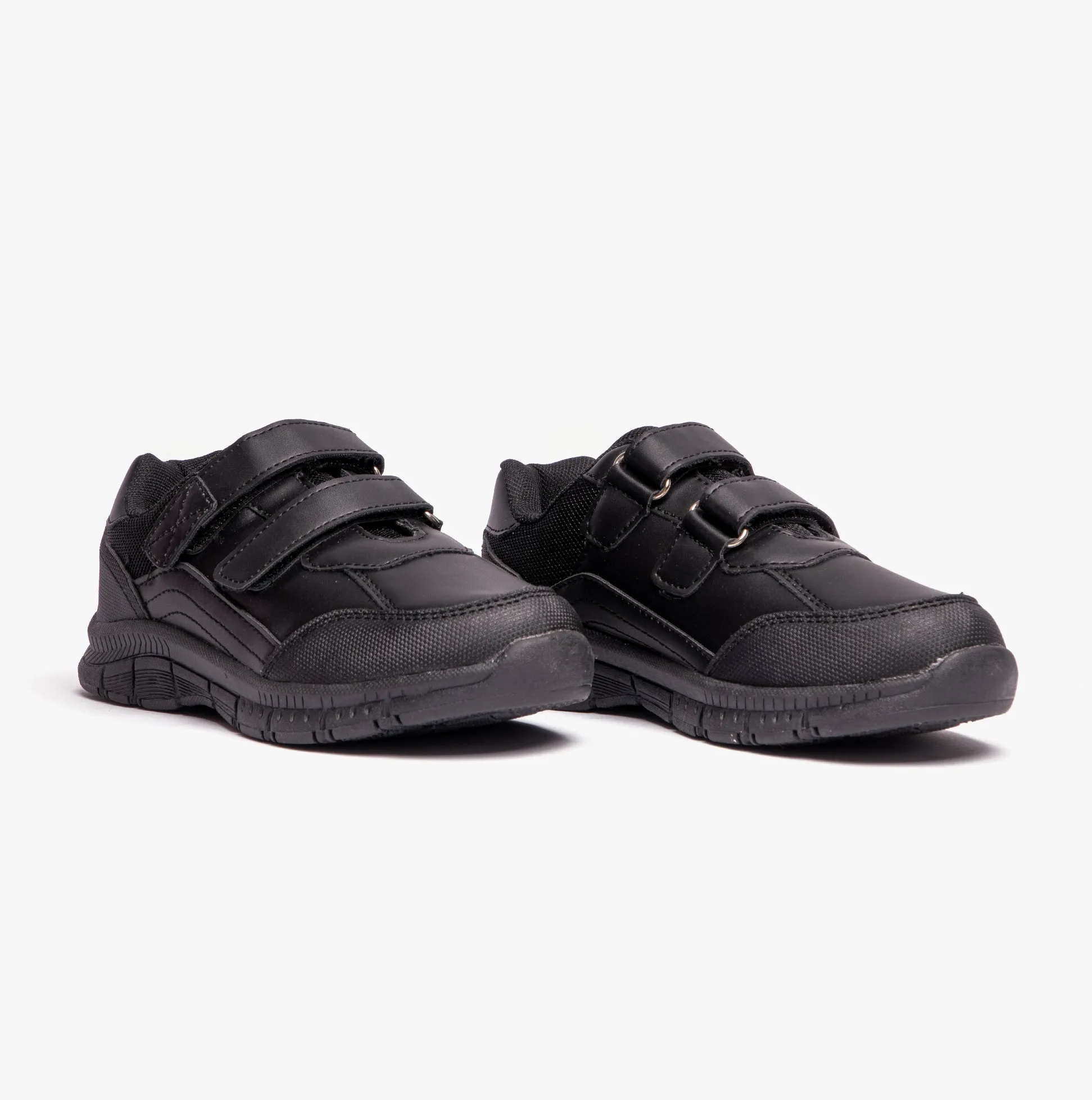 Route 21 B821A Boys Touch Fasten Coated Leather School Shoes Black sold by Shuperb product image thumbnail 2