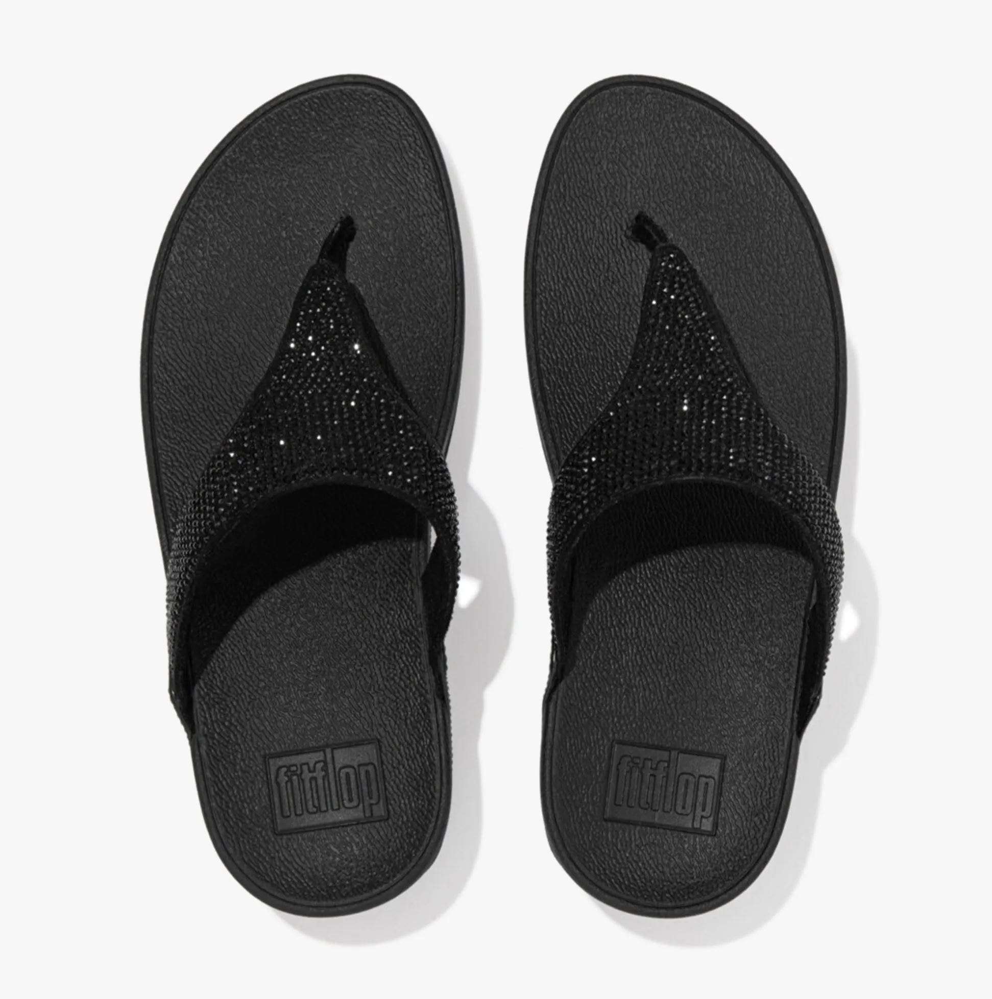 FitFlop LULU CRYSTAL Womens Toe Post All Black sold by Shuperb product image thumbnail 3