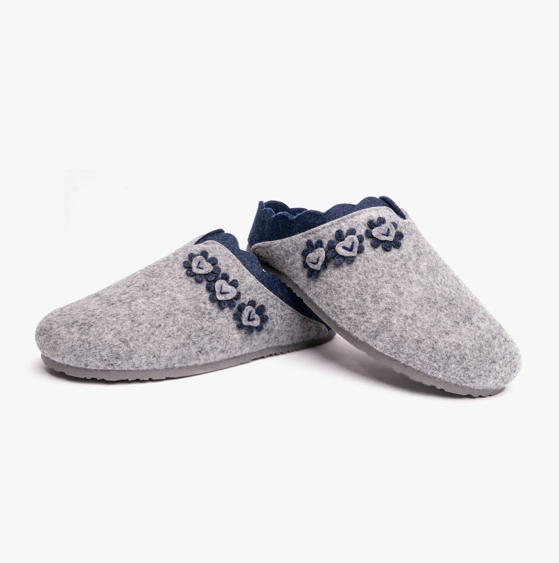 Dr Keller HEART Womens Mule Slippers Grey sold by Shuperb product image thumbnail 3