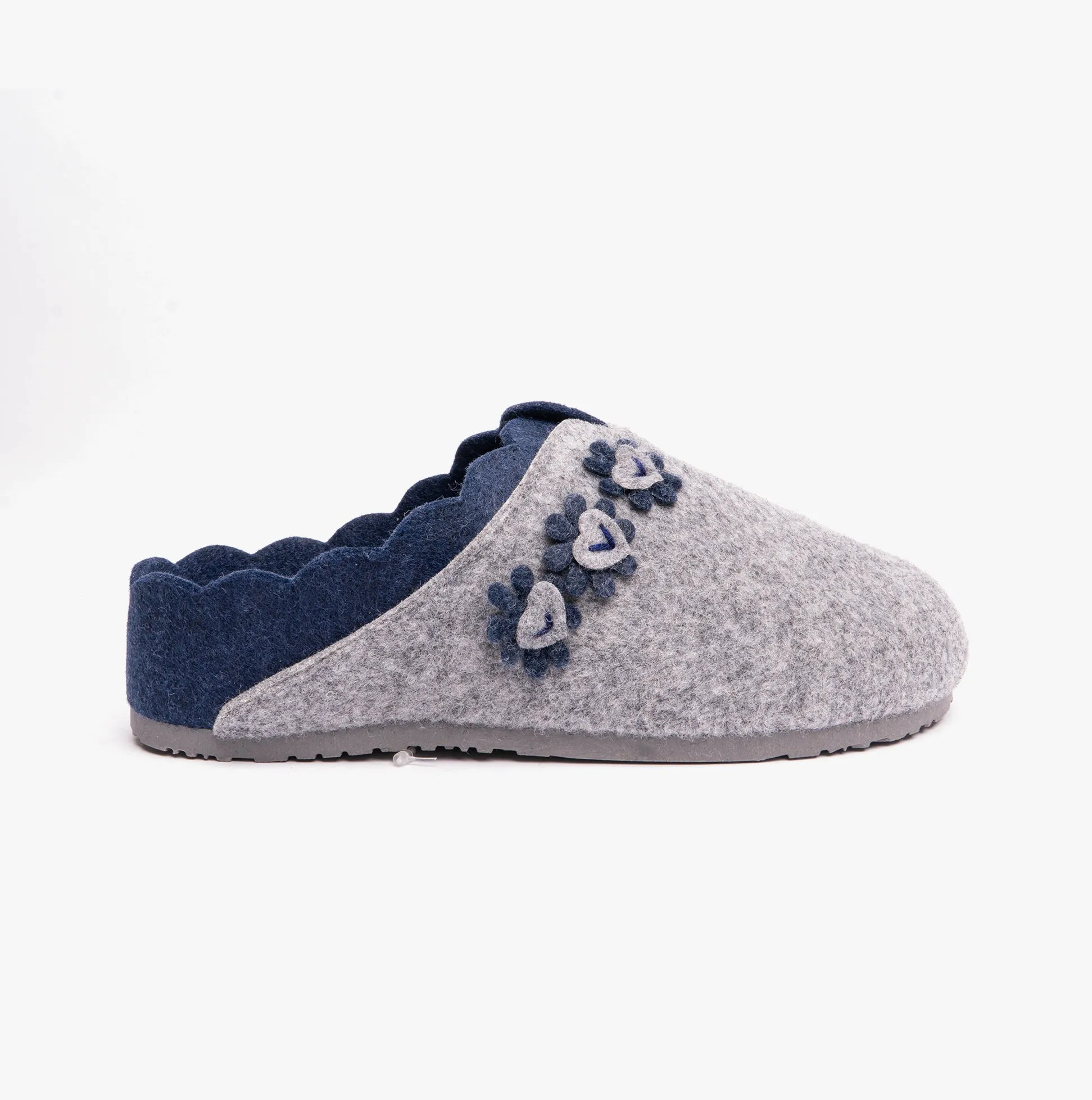 Dr Keller HEART Womens Mule Slippers Grey sold by Shuperb