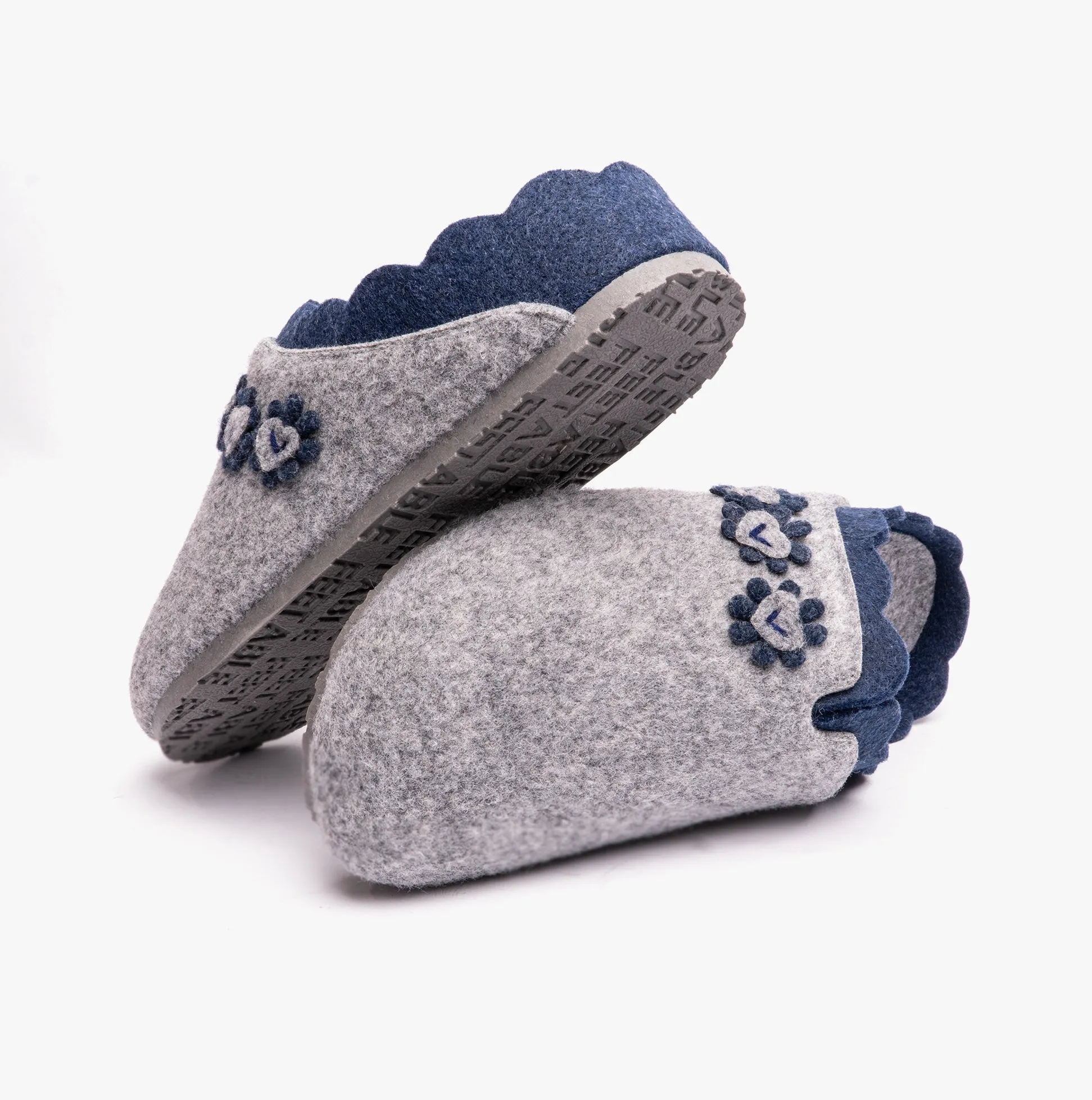 Dr Keller HEART Womens Mule Slippers Grey sold by Shuperb product image thumbnail 4