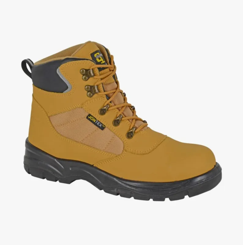 Grafters M161N Mens Nubuck Leather Safety Boots Honey sold by Shuperb