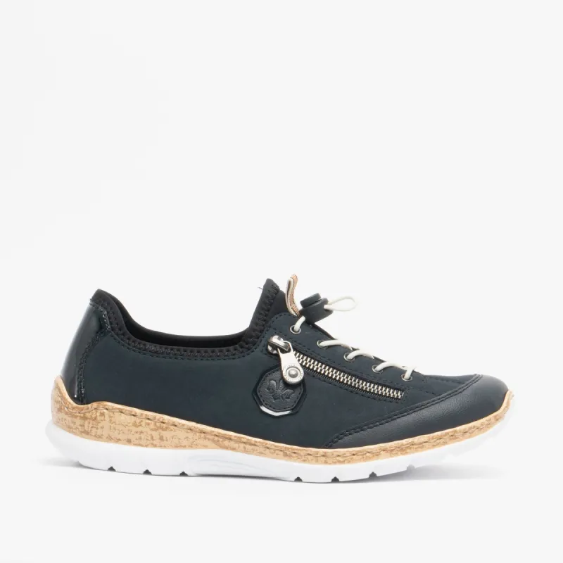 Rieker N4263-14 Womens Trainers Pacific/Marine made by Rieker