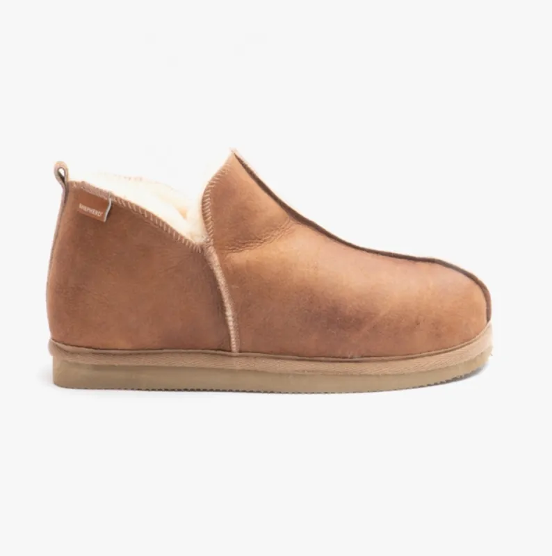 Shepherd ANNIE Womens Sheepskin Slipper Boots Cognac sold by Shuperb