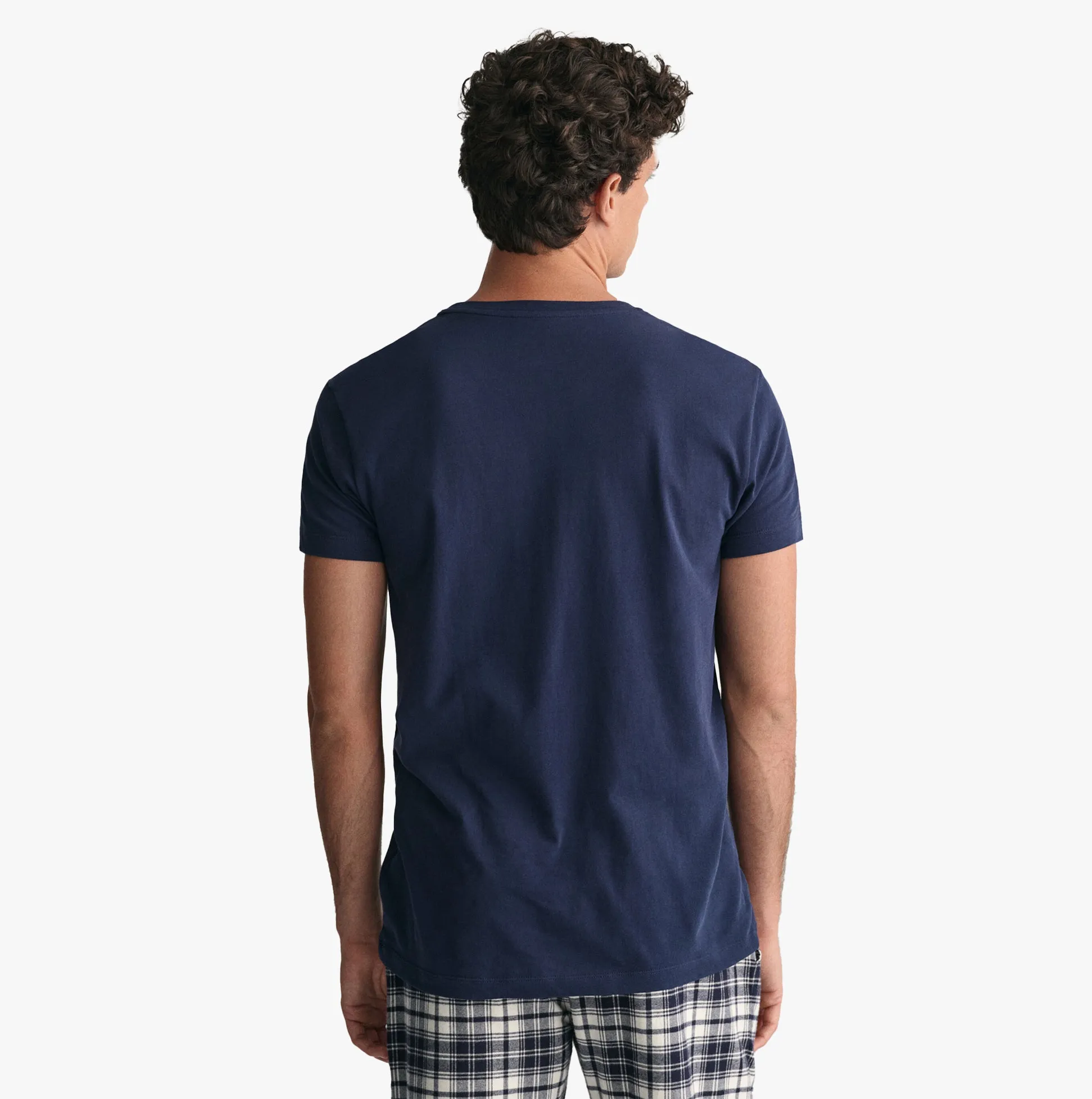 Mens C-Neck T-Shirt 2-Pack Navy/White sold by Shuperb product image thumbnail 4