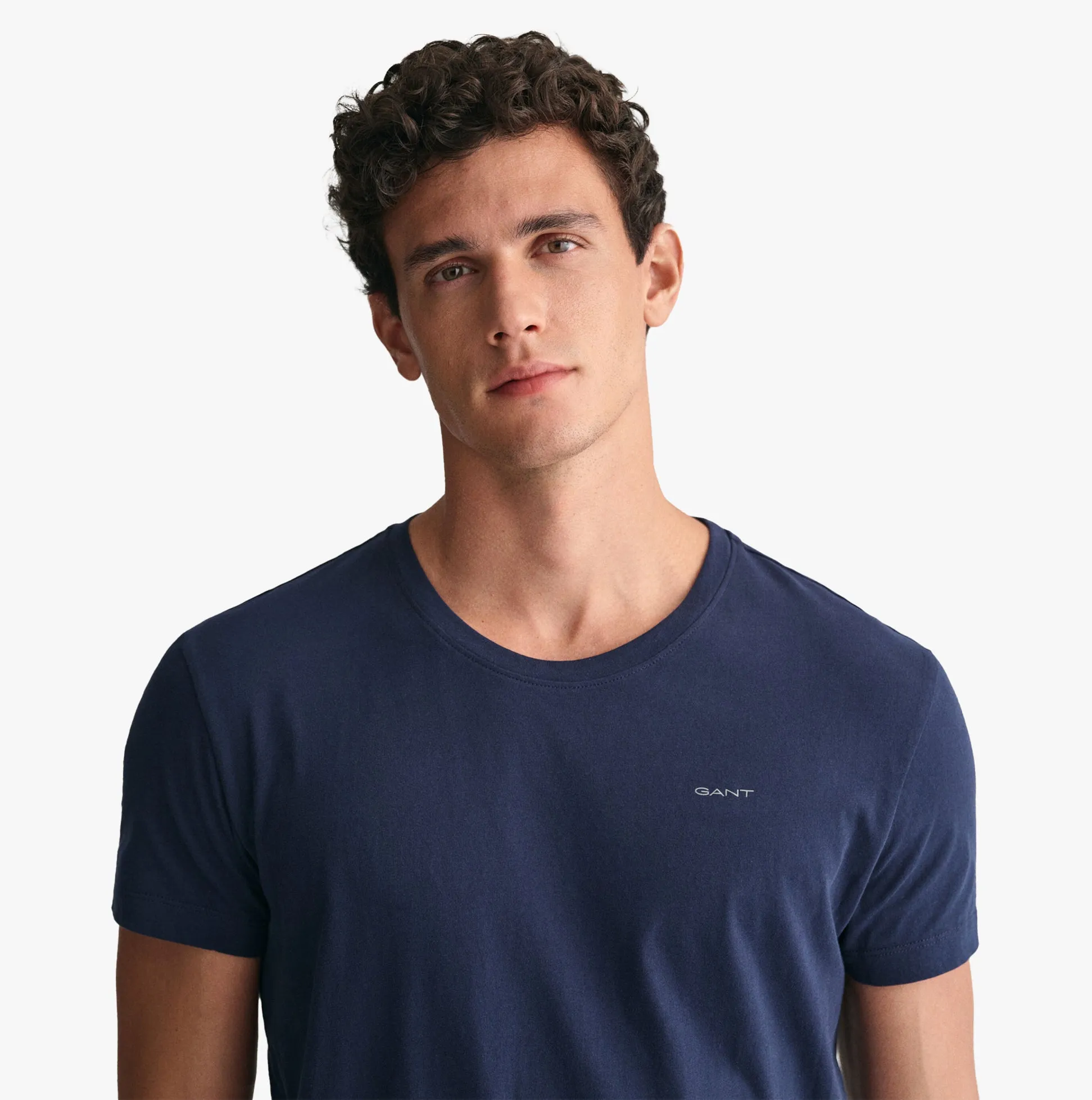 Mens C-Neck T-Shirt 2-Pack Navy/White sold by Shuperb product image thumbnail 5