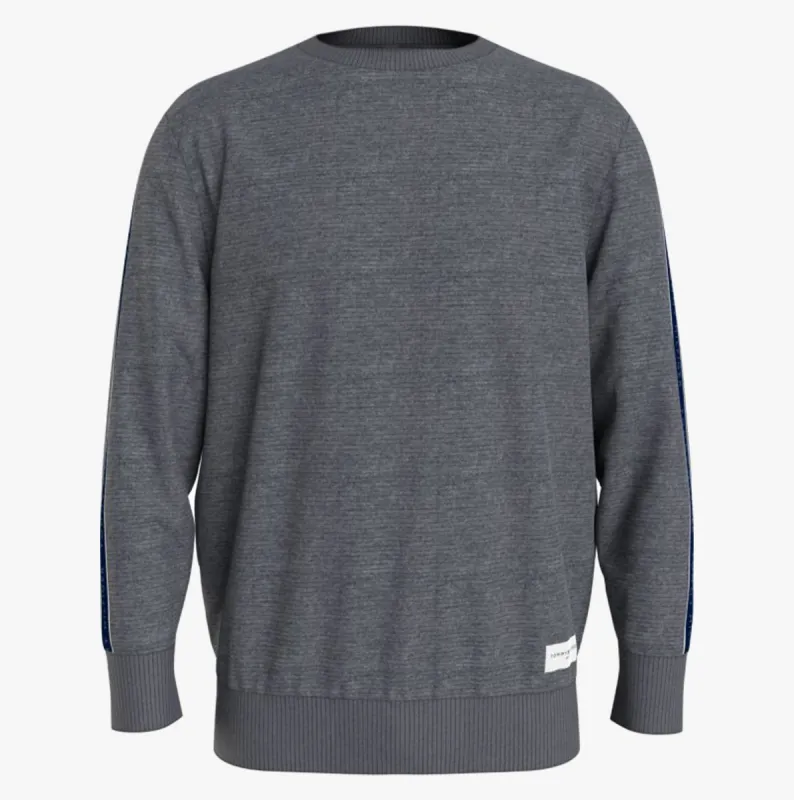 Tommy Hilfiger TH ESTABLISHED Mens Lounge Sweatshirt Dark Grey Ht made by Tommy Hilfiger