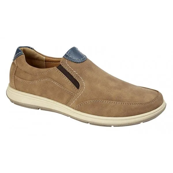Scimitar OTIS Mens Casual Slip On Shoes Tan sold by Shuperb