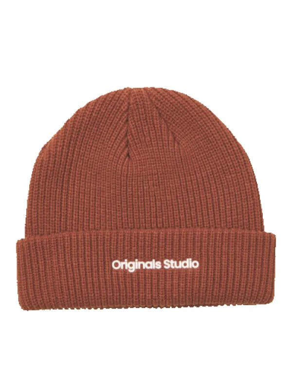 Jack & Jones VESTERBRO Mens Beanie Brandy Brown made by Shuperb