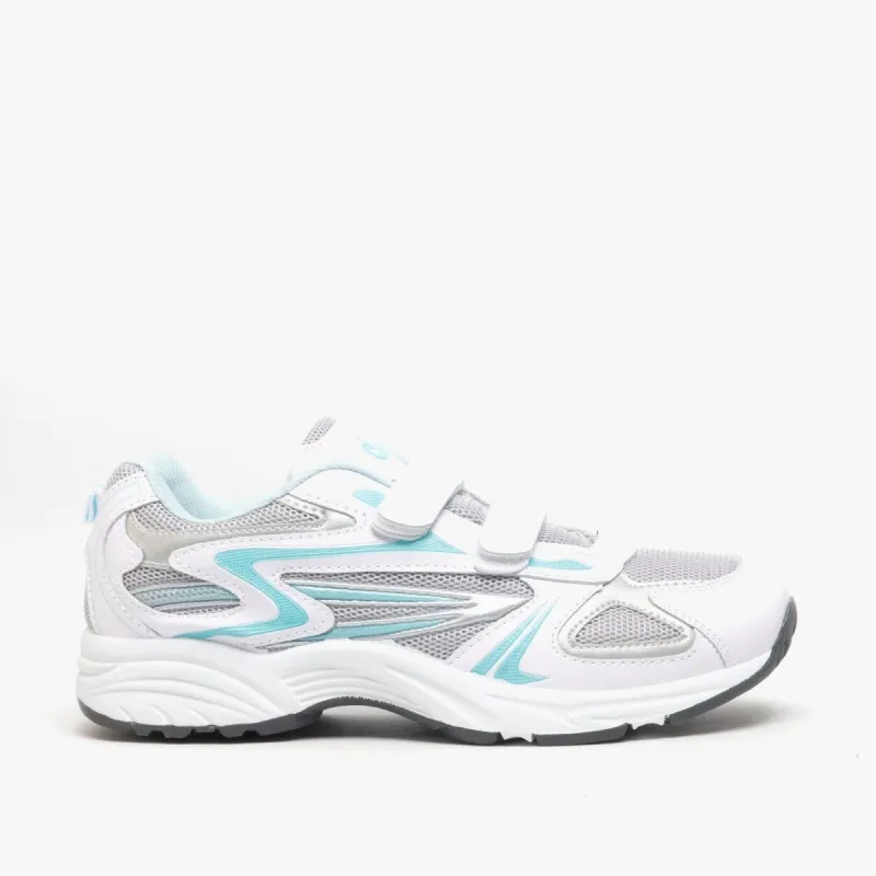 DEK MOON Womens Velcro Gym Running Trainers White/Blue sold by Shuperb