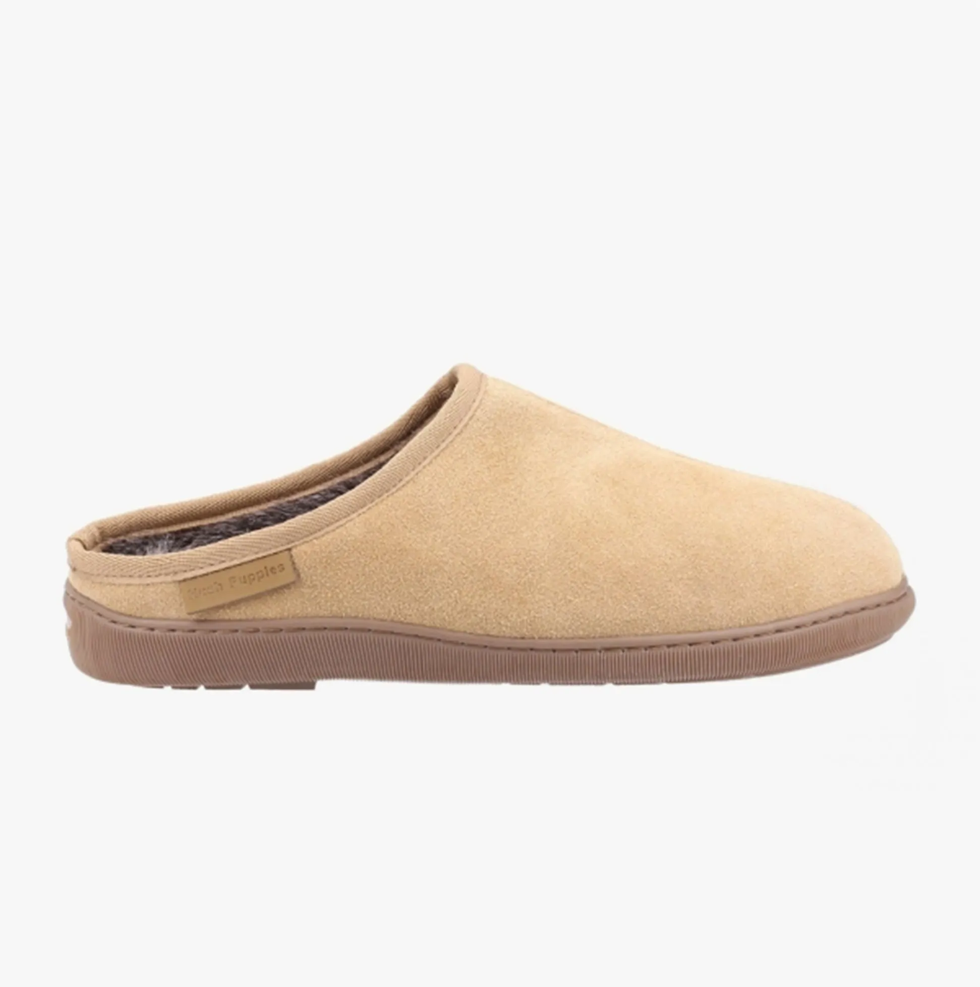 Hush Puppies ASHTON Mens Suede Leather Mule Slippers Tan sold by Shuperb