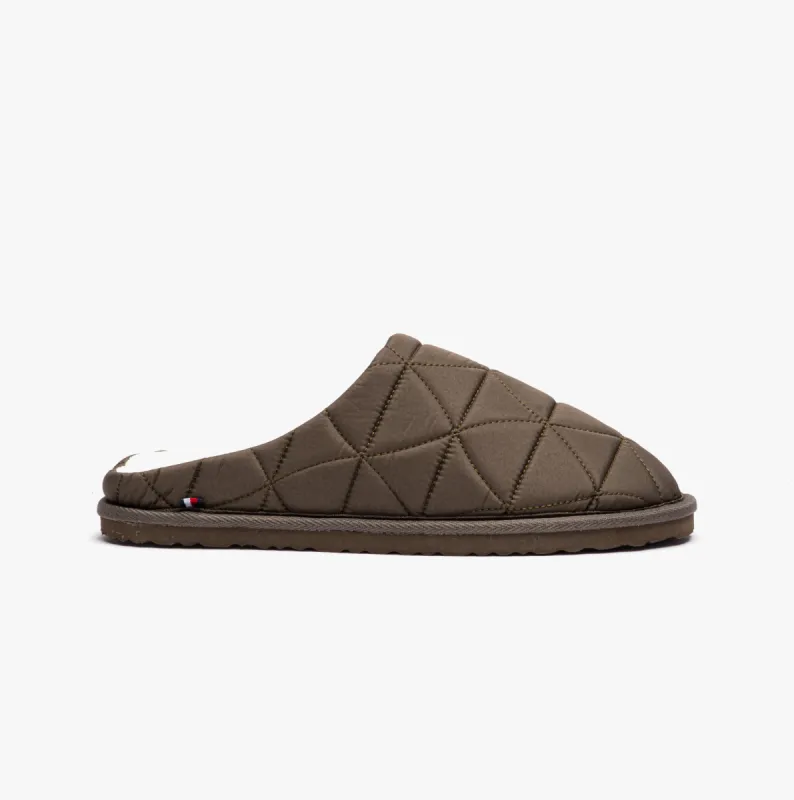 Tommy Hilfiger NYLON HILFIGER HOME Mens Slippers Army Green sold by Shuperb