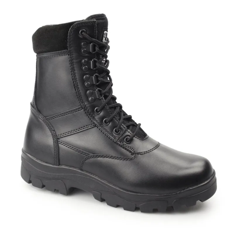 Grafters TOP GUN Unisex Leather Work Boots Black sold by Shuperb