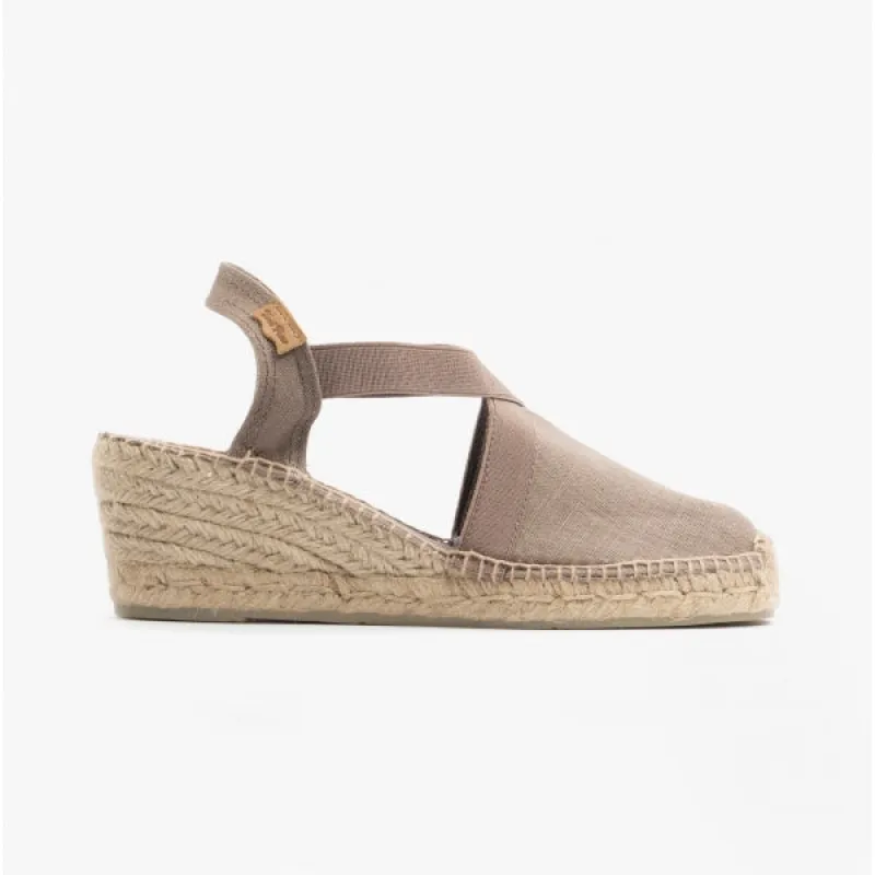 Toni Pons TER Womens Wedge Espadrille Sandals Taupe sold by Shuperb