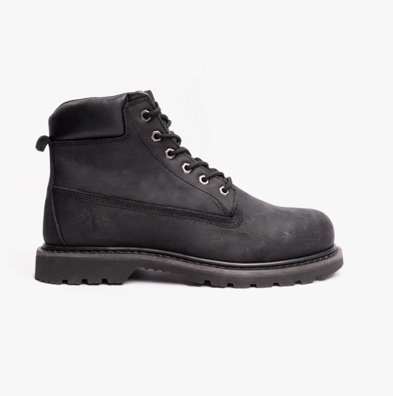 Woodland RICK Mens Leather Work Boots Black made by Shuperb