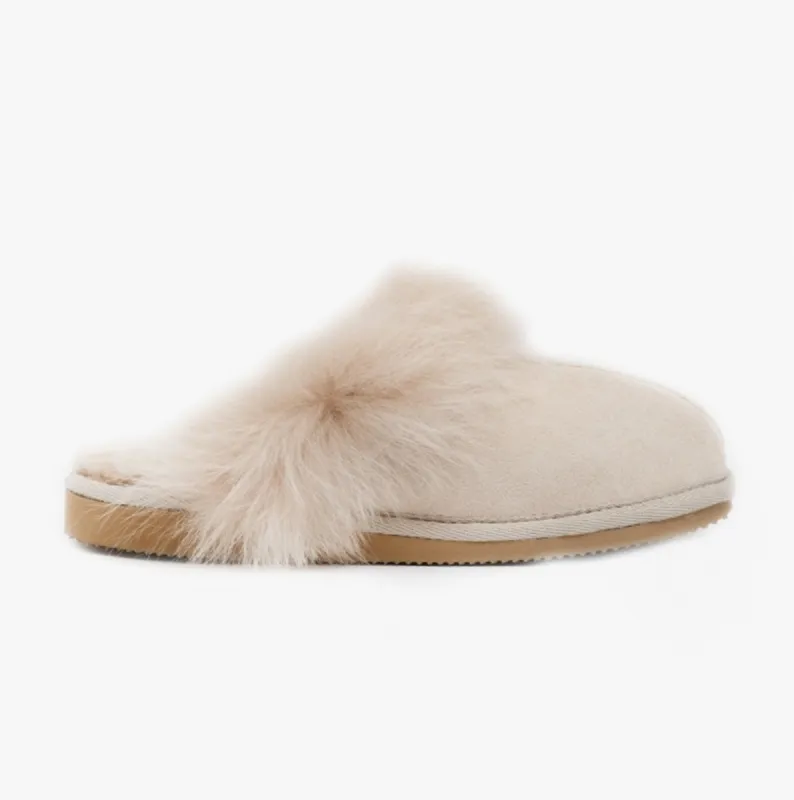 Shepherd EVELINA Womens Sheepskin Mules Honey sold by Shuperb