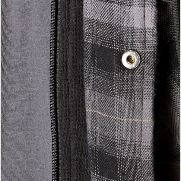 FLEECE HOOD Mens Shirt Jacket Black/Timber sold by Shuperb product image thumbnail 4