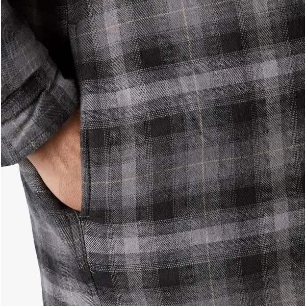 FLEECE HOOD Mens Shirt Jacket Black/Timber sold by Shuperb product image thumbnail 3