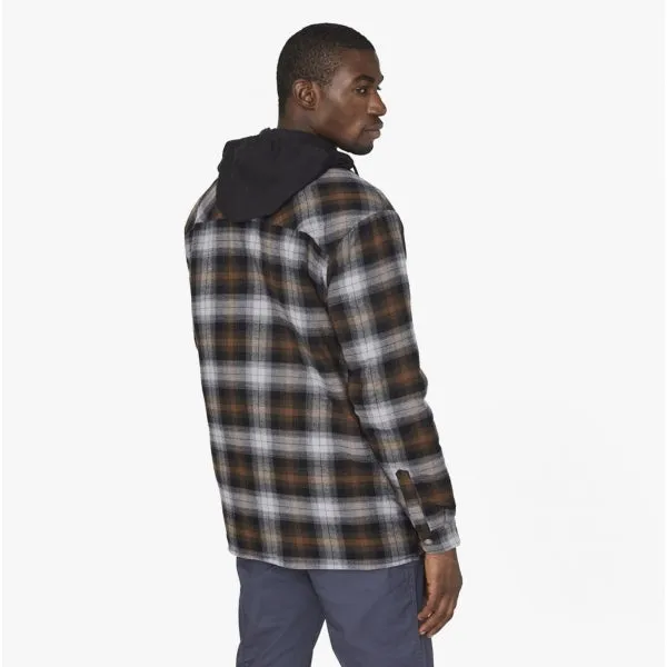FLEECE HOOD Mens Shirt Jacket Black/Timber sold by Shuperb product image thumbnail 2