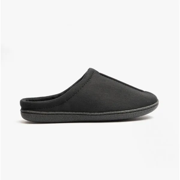 CLIFF Mens Mule Slippers Black sold by Shuperb