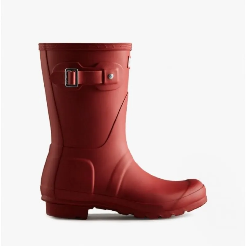 Hunter ORIGINAL SHORT Womens Wellies Military Red sold by Shuperb