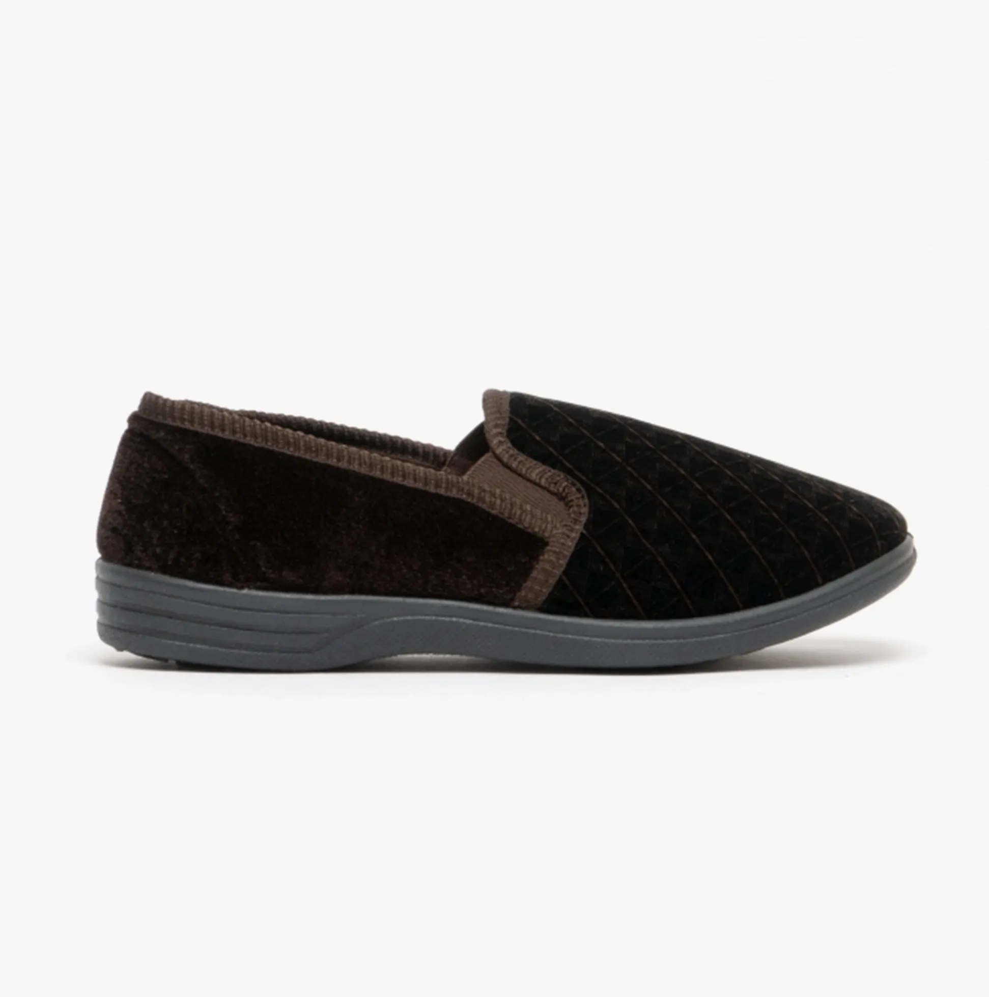 Zedzzz KEVIN Mens Full Slippers Brown sold by Shuperb
